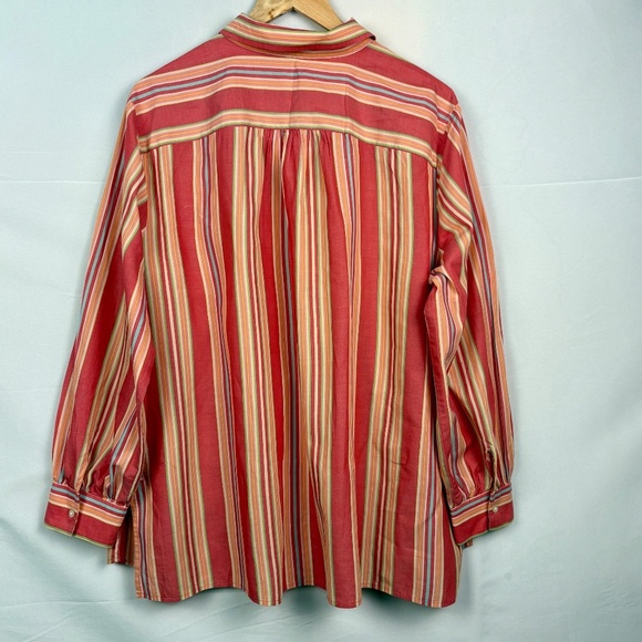 Lauren Ralph Lauren LongSleeve Lightweight Cotton Popover Tunic Blouse 1X Preppy - Picture 7 of 13